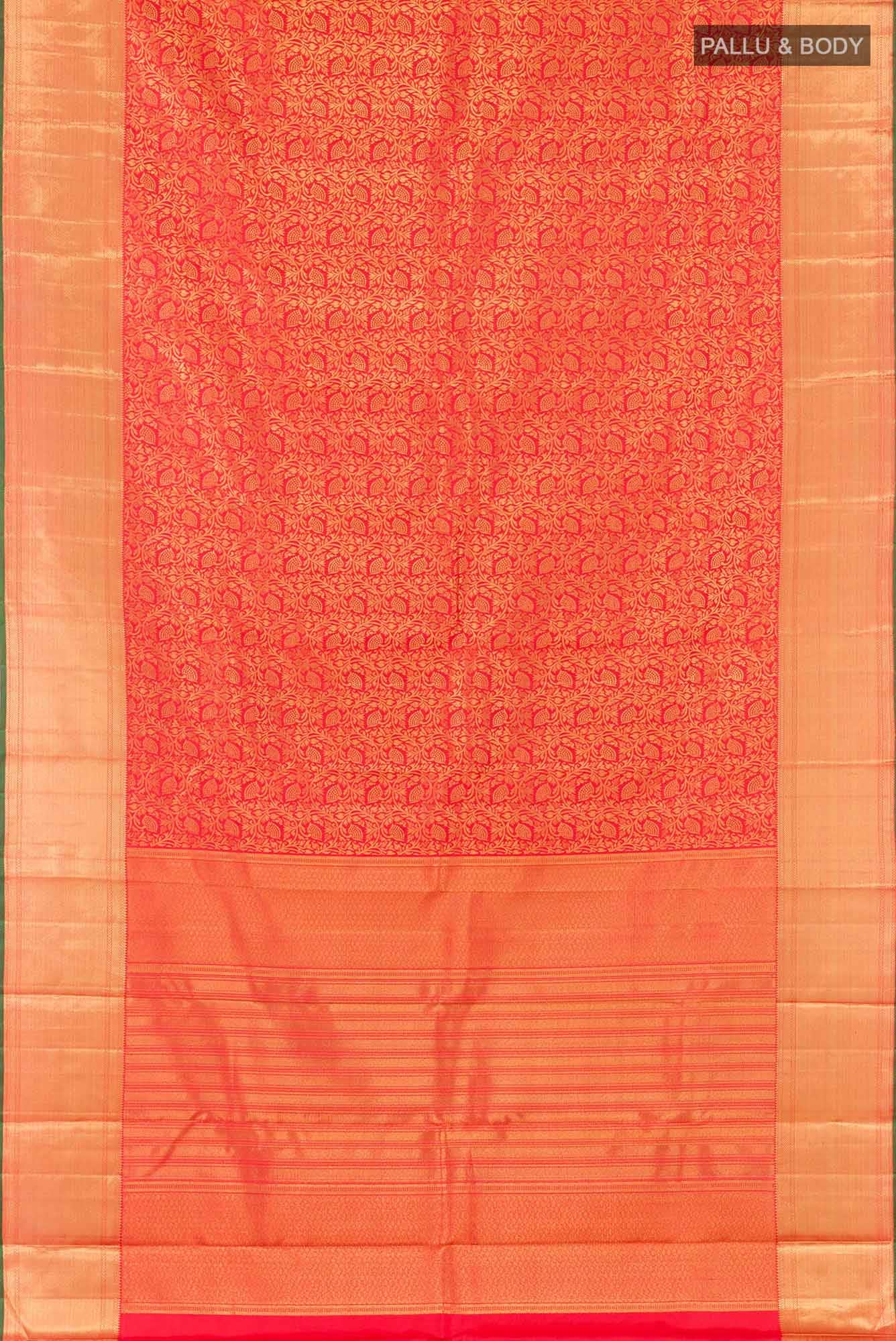 Pure Silk Pure Zari Red Kanchipuram Saree
