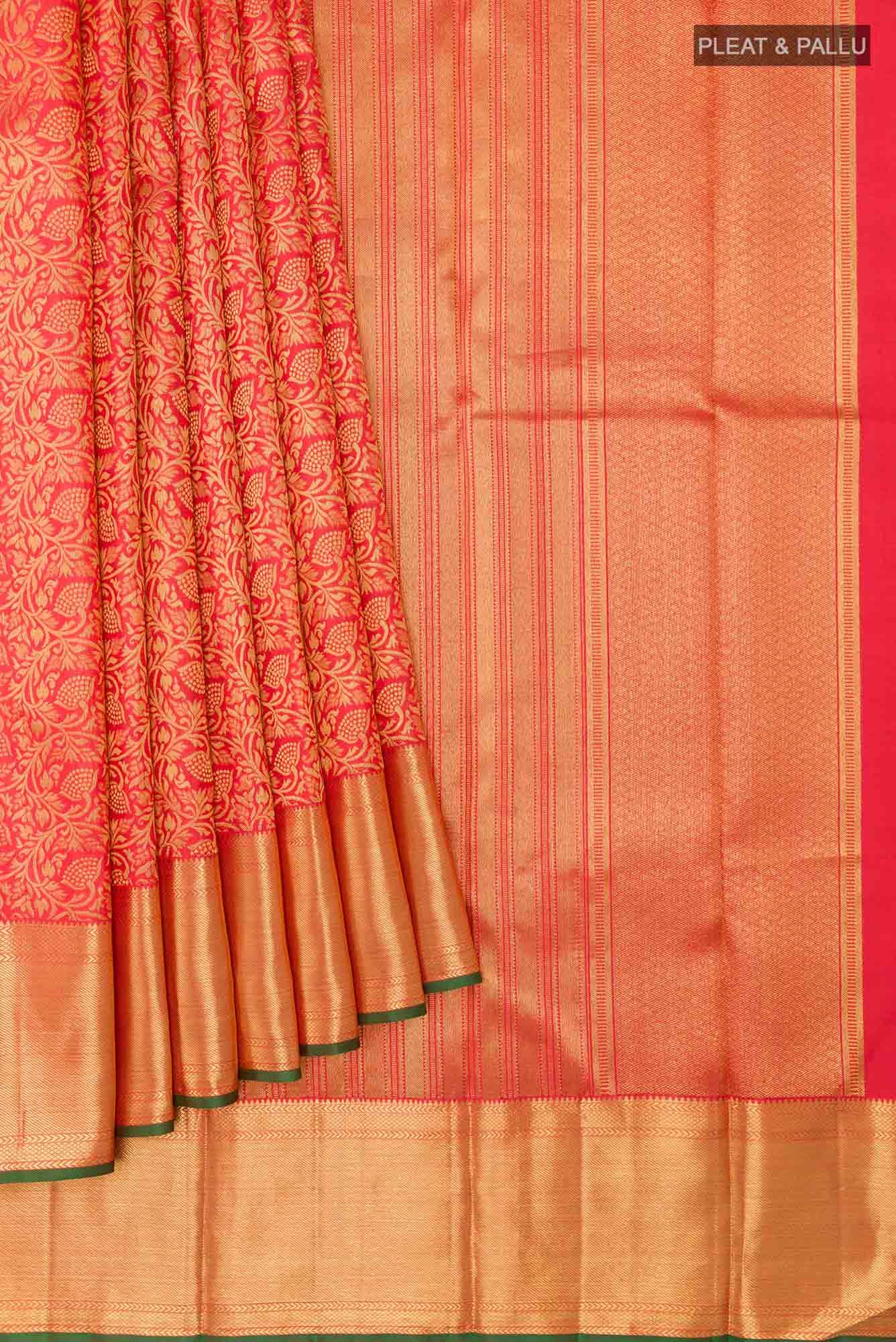 Pure Silk Pure Zari Red Kanchipuram Saree