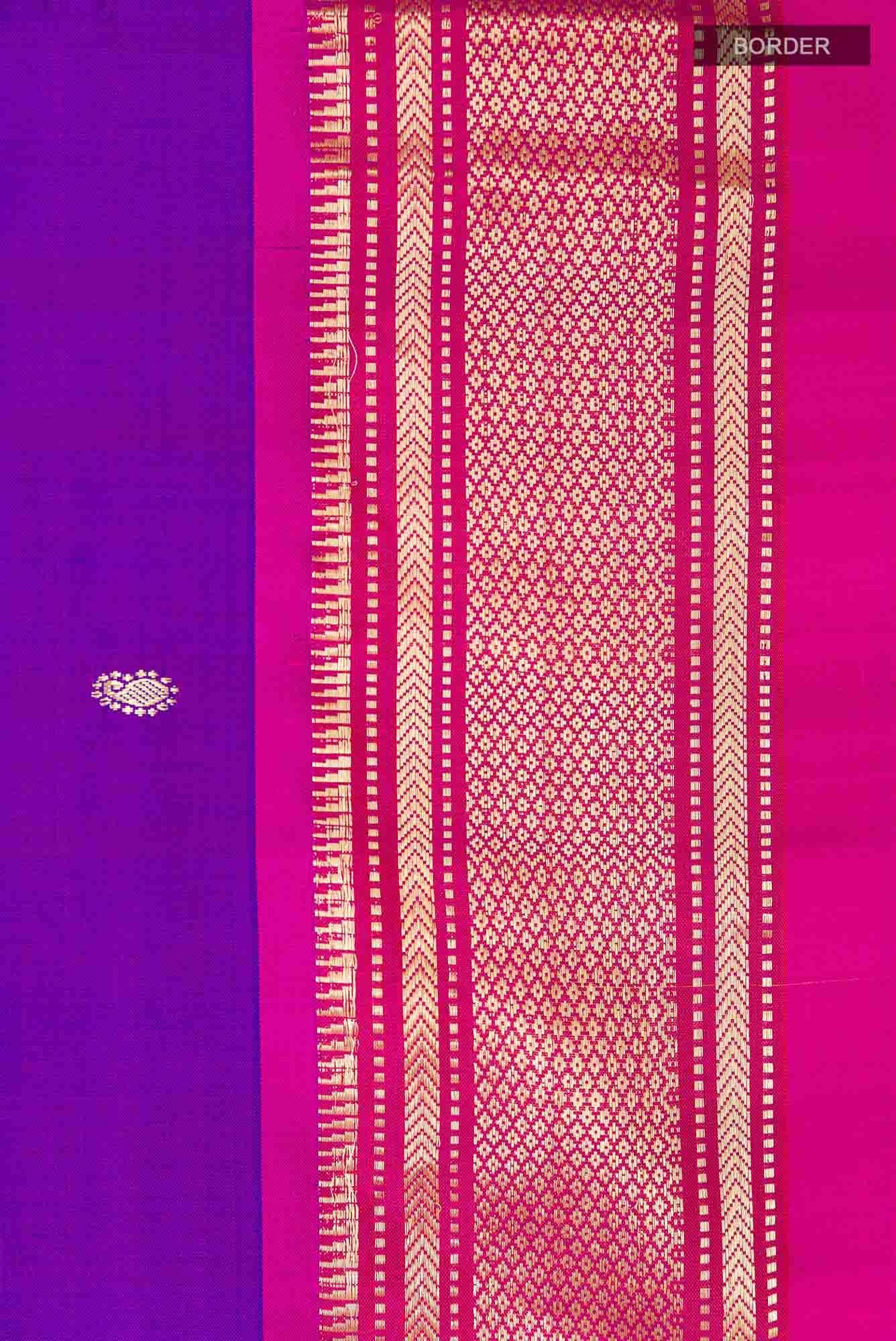 Purple Paithani Silk Saree