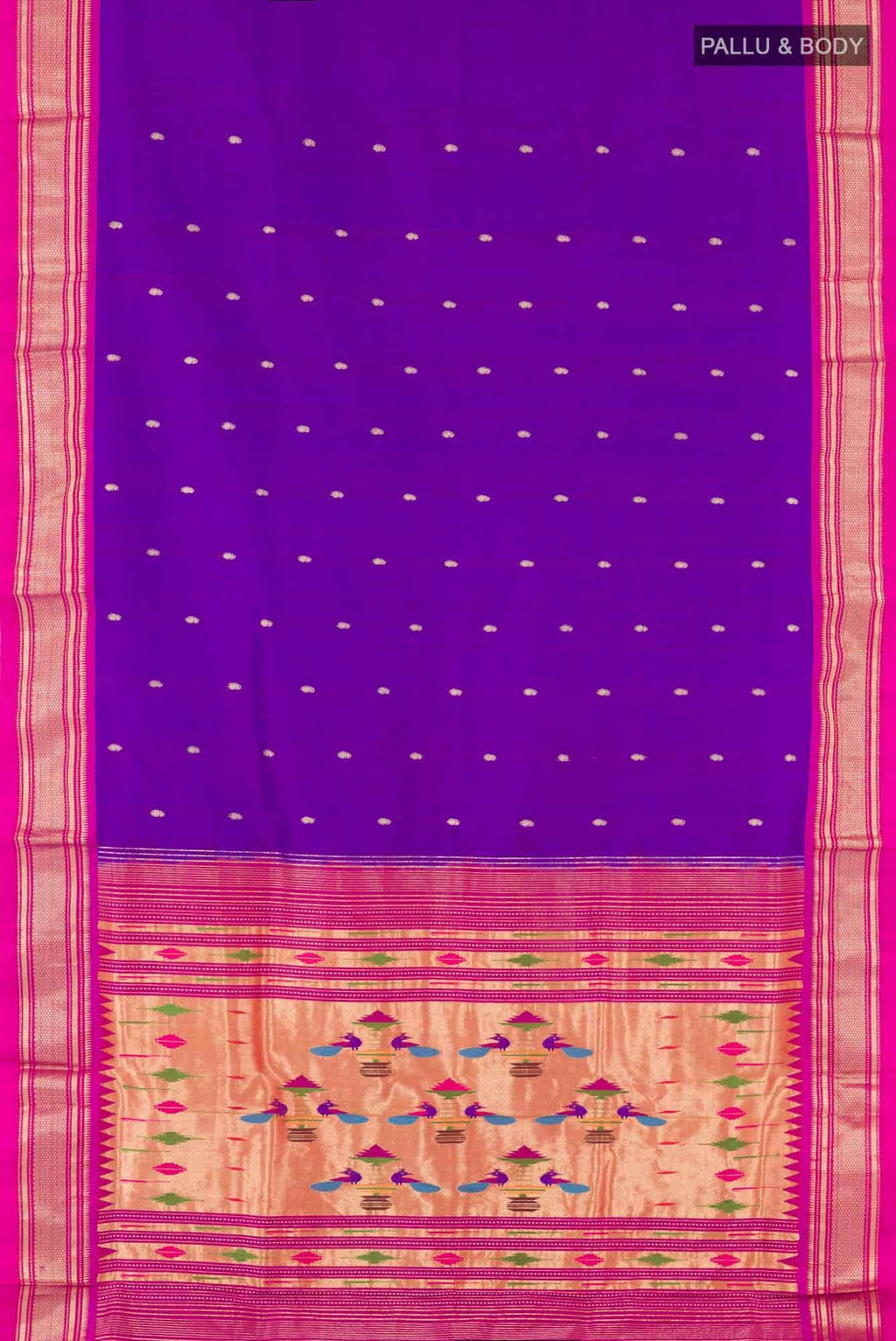 Purple Paithani Silk Saree