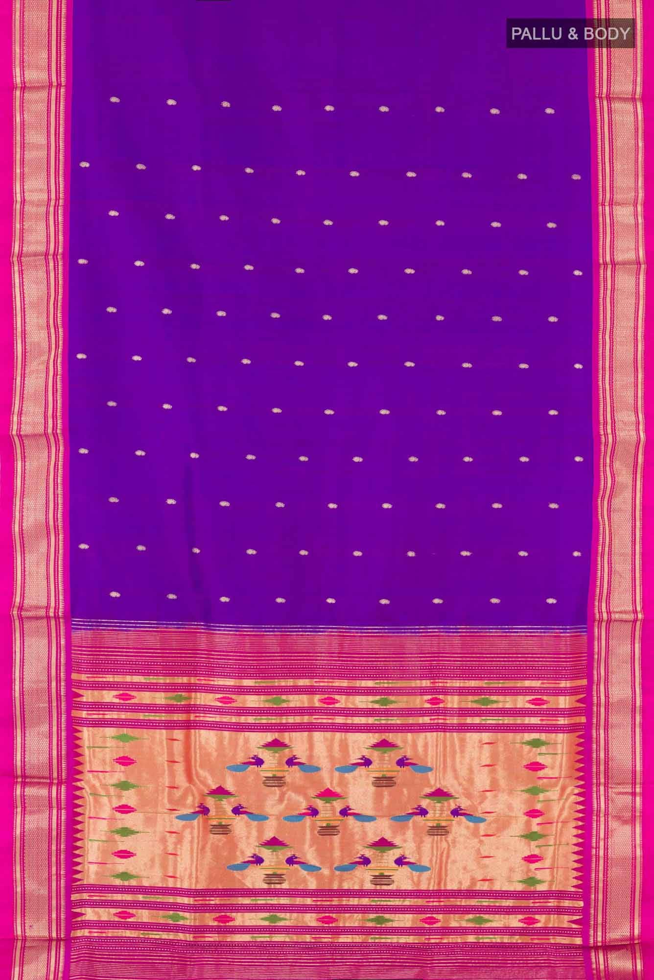 Purple Paithani Silk Saree