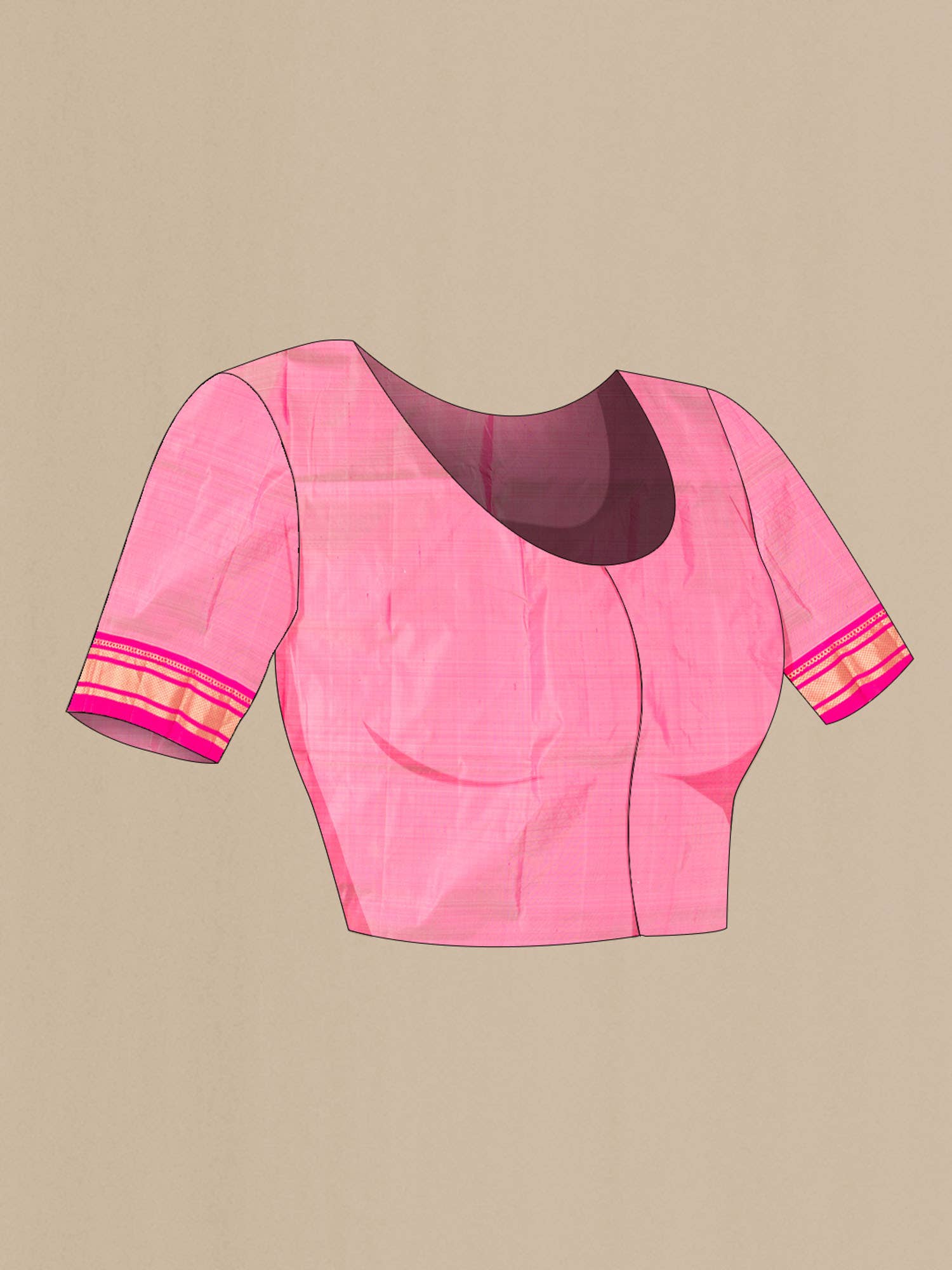 Pink Paithani Silk Saree