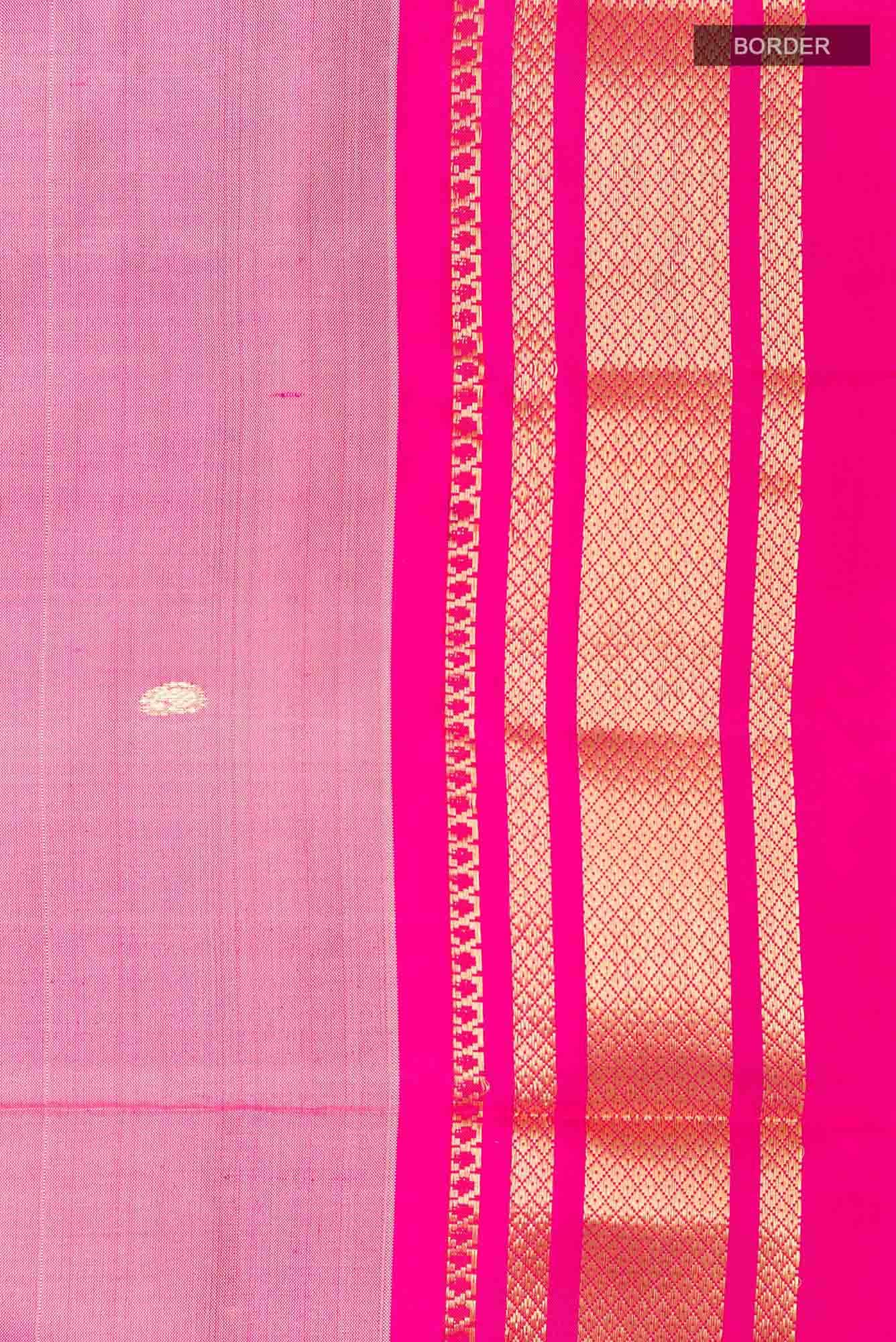 Pink Paithani Silk Saree