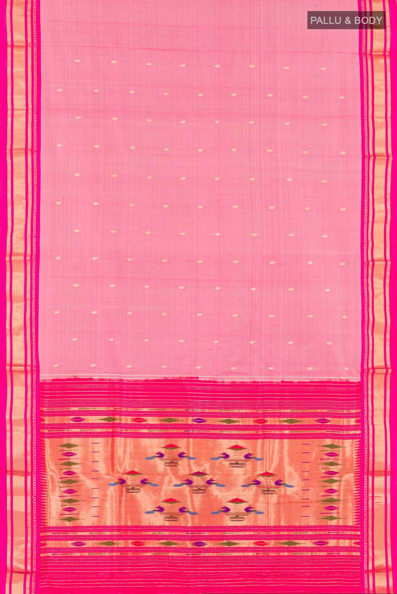 Pink Paithani Silk Saree