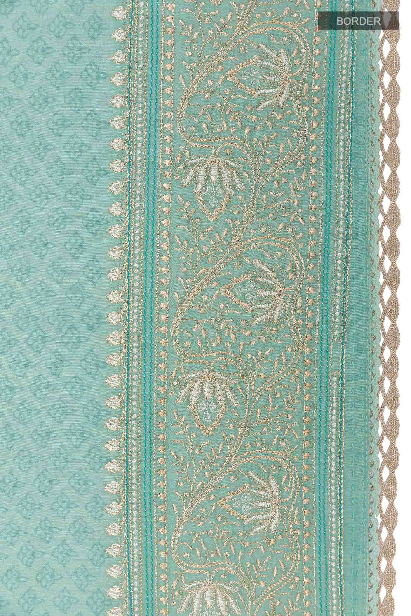 Blue Tussar Silk Saree