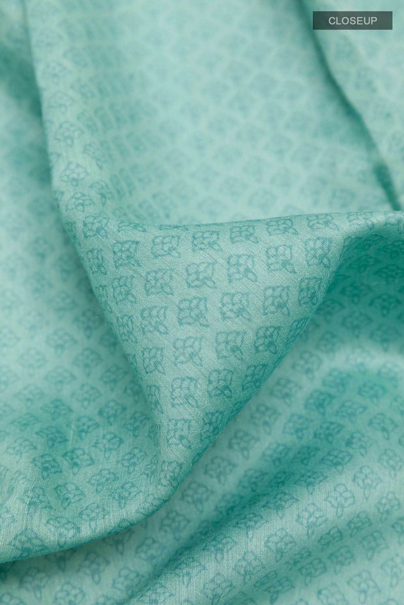 Blue Tussar Silk Saree