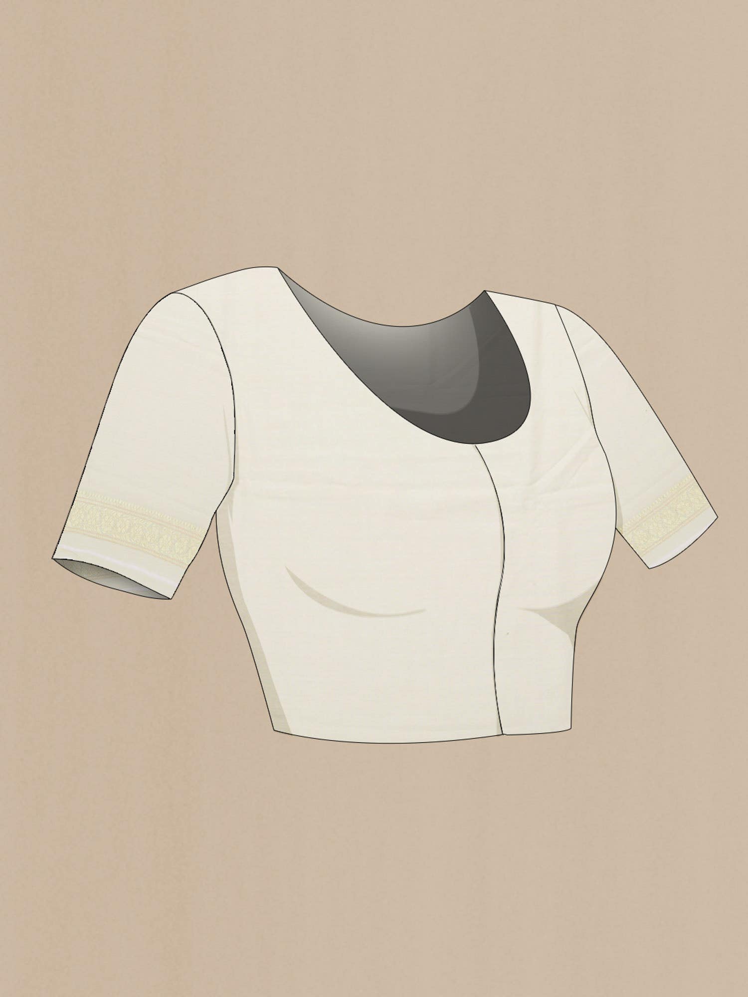 Cream Tussar Saree