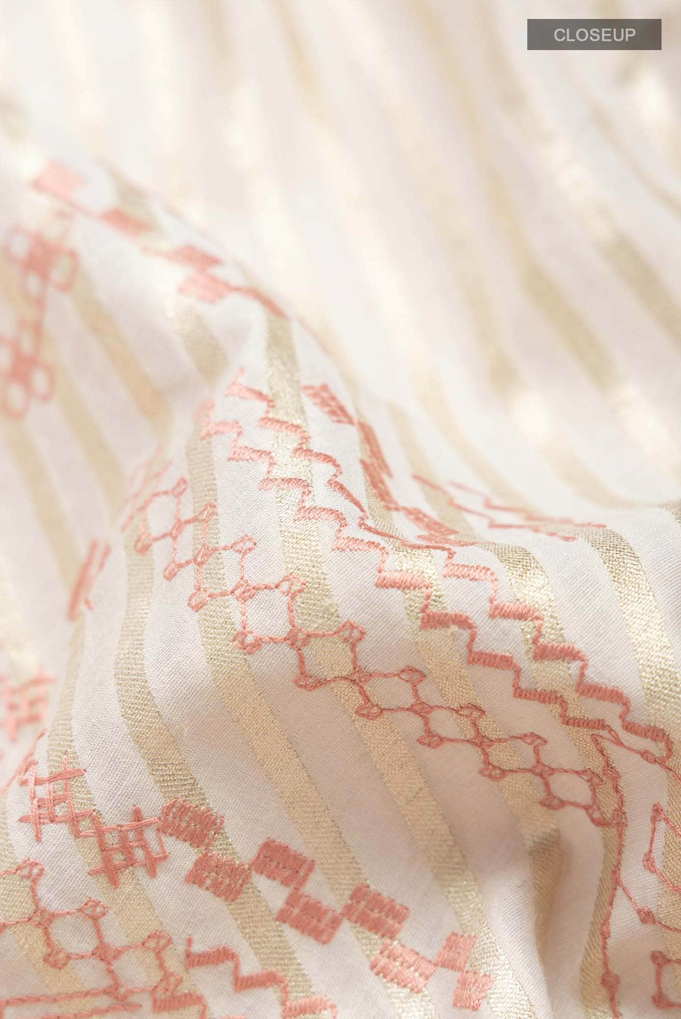 Beige Tussar Silk Saree