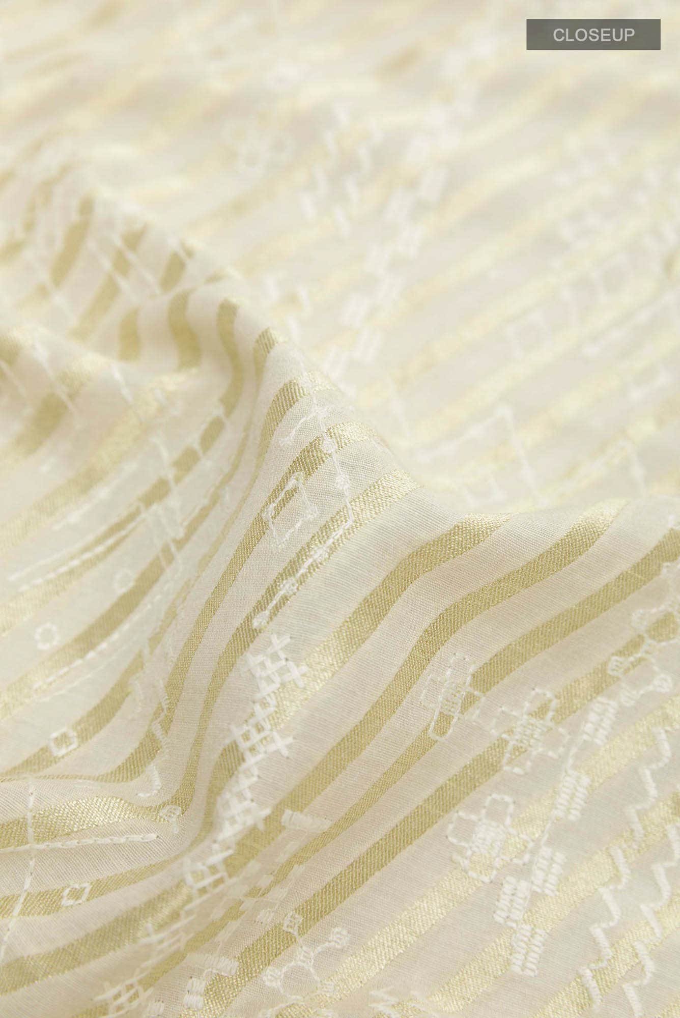 Off White Tussar Saree
