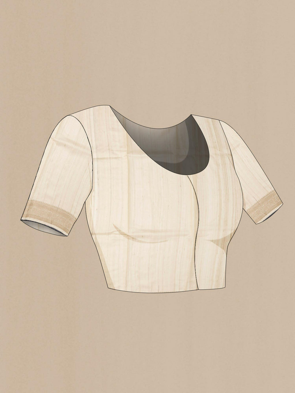 Beige Tussar Saree