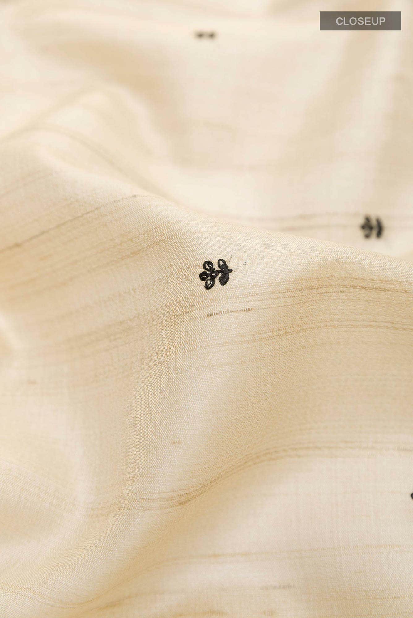 Beige Tussar Saree
