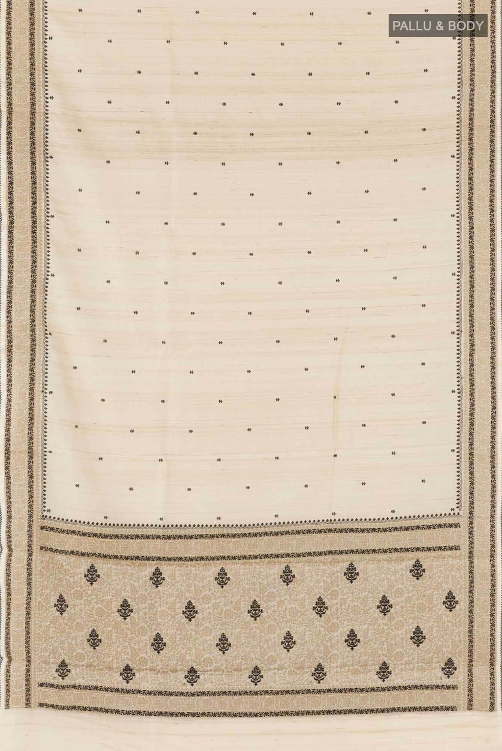 Beige Tussar Saree