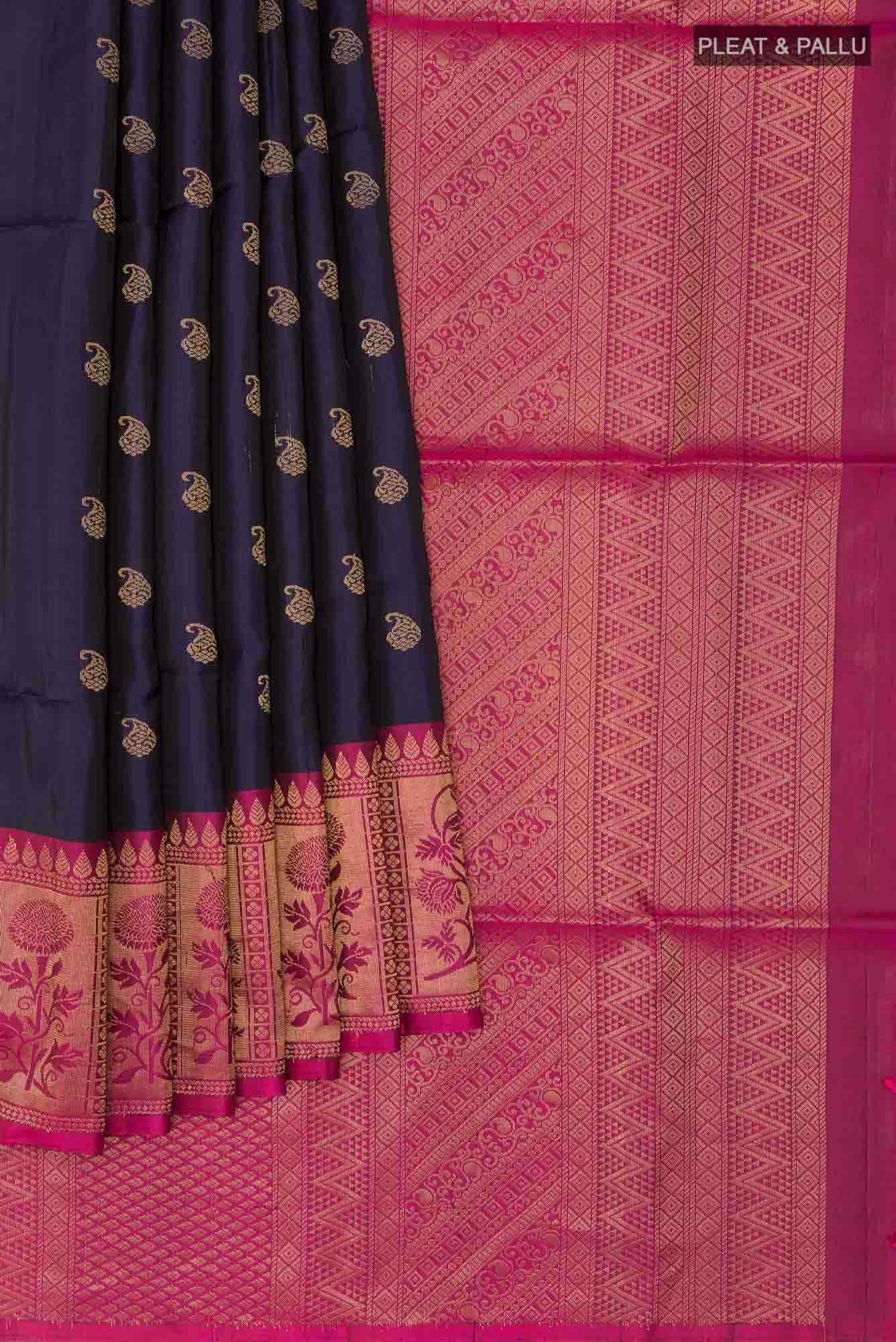 Dark Blue Soft Silk Saree