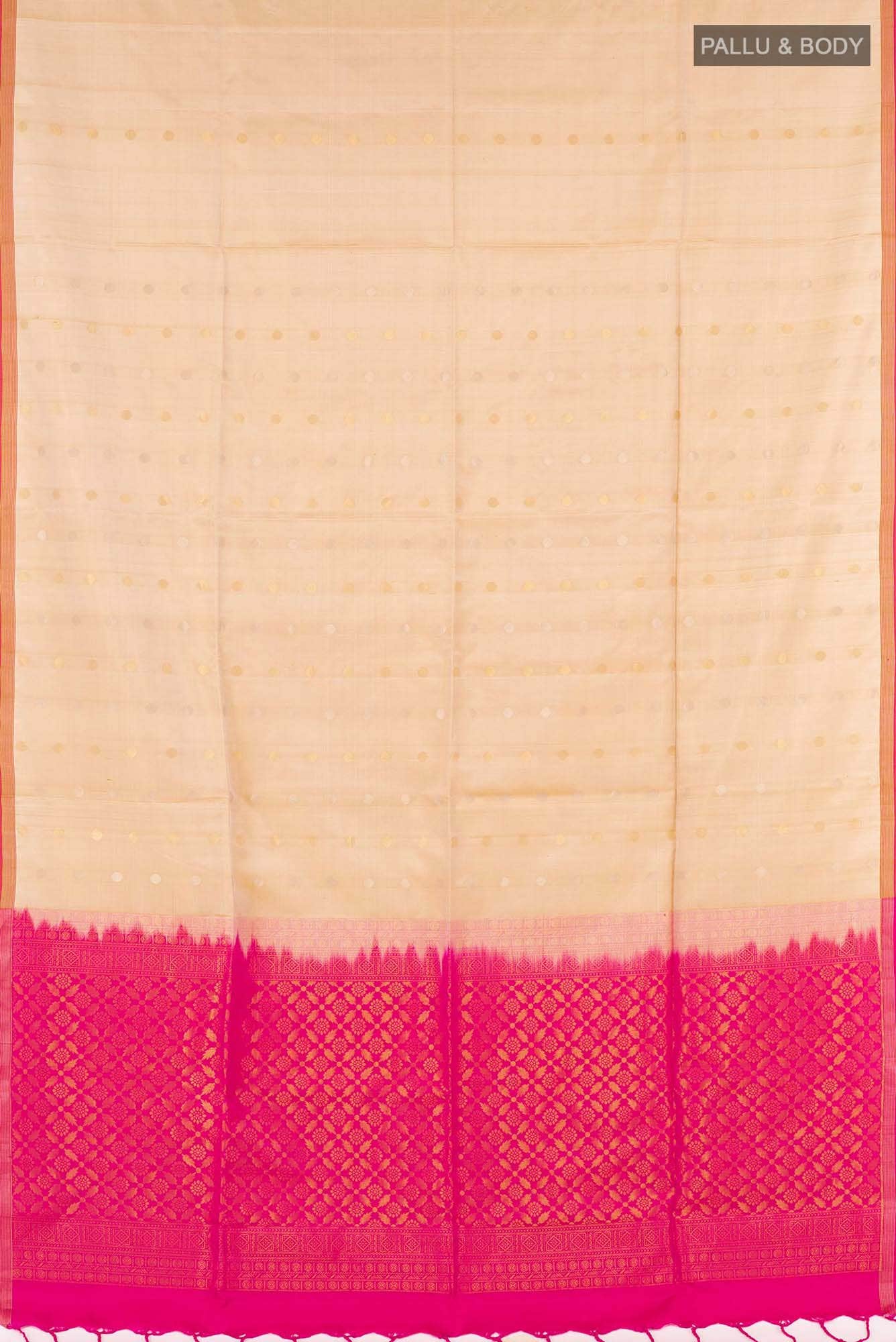 Beige Soft Silk Saree