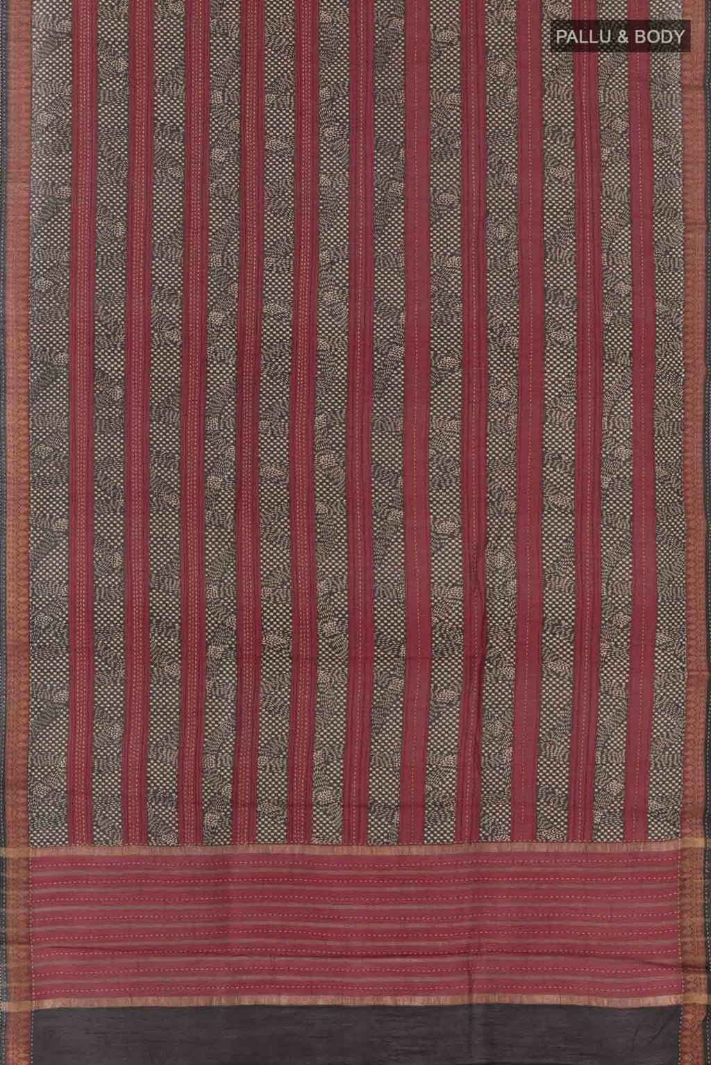 Black Tussar Saree