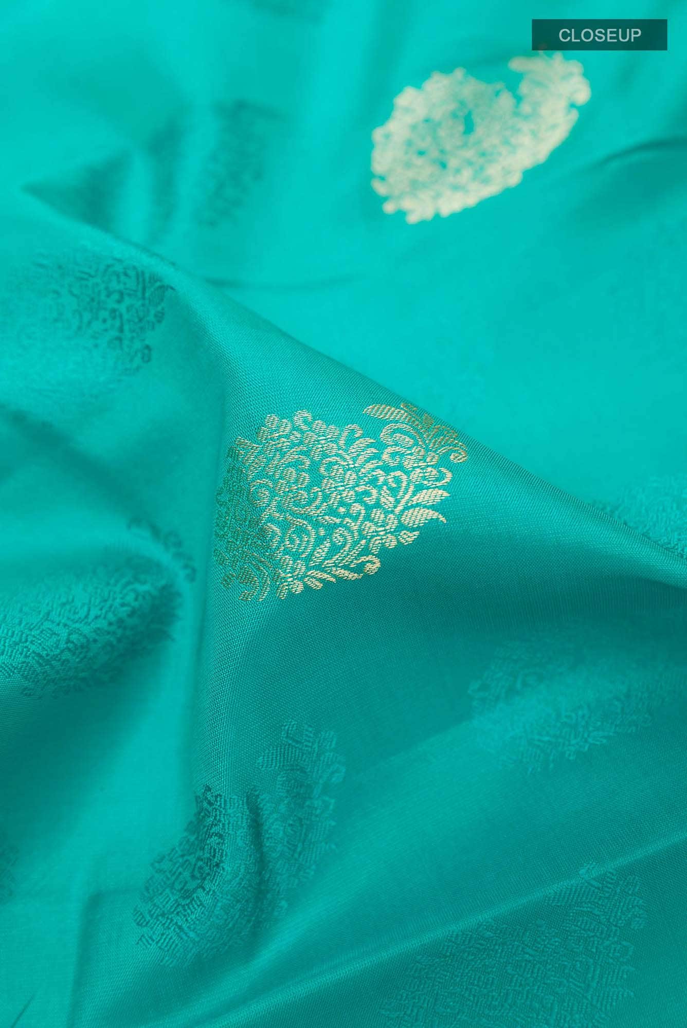 Sea Green Kanchipuram Silk Saree