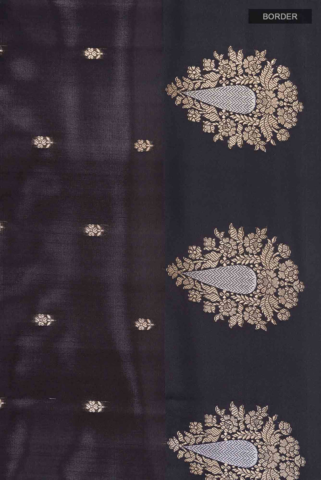 Black Blended Banarasi Silk Saree