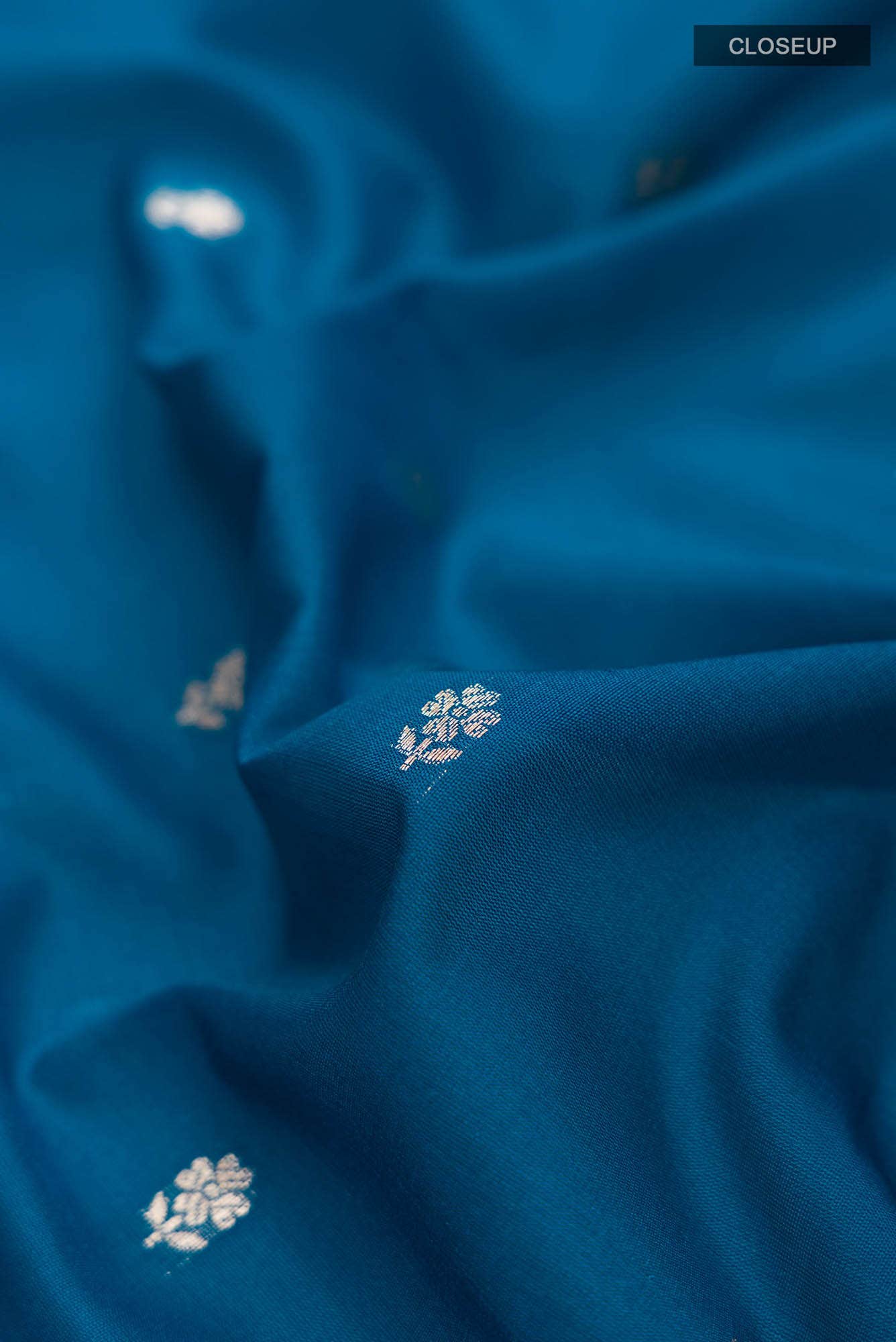 Blue Blended Banarasi Silk Saree
