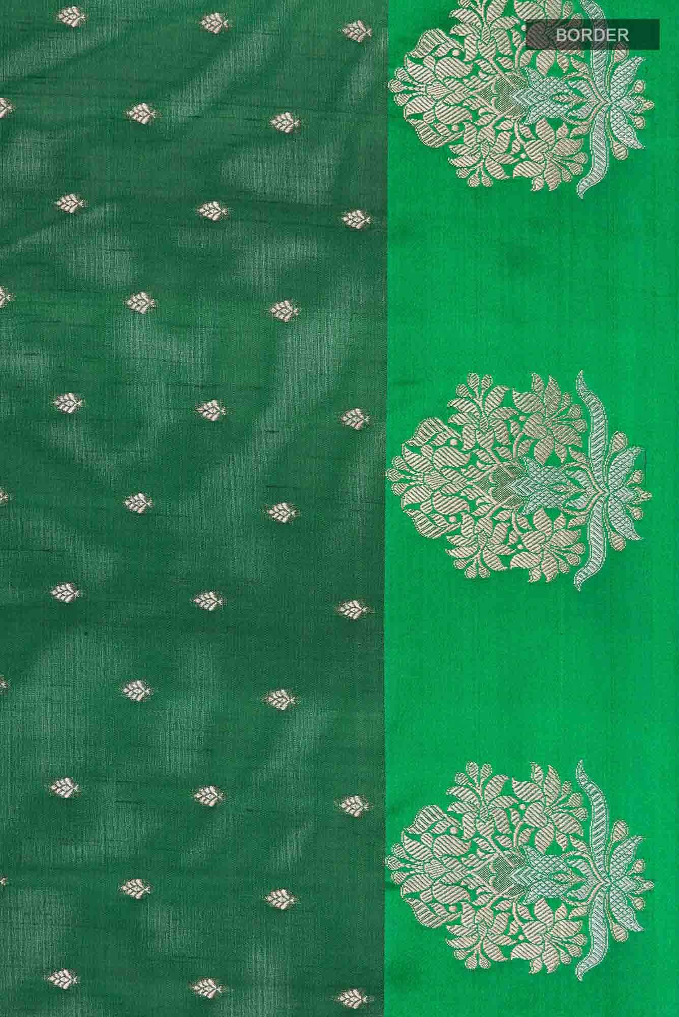 Green Blended Banarasi Silk Saree