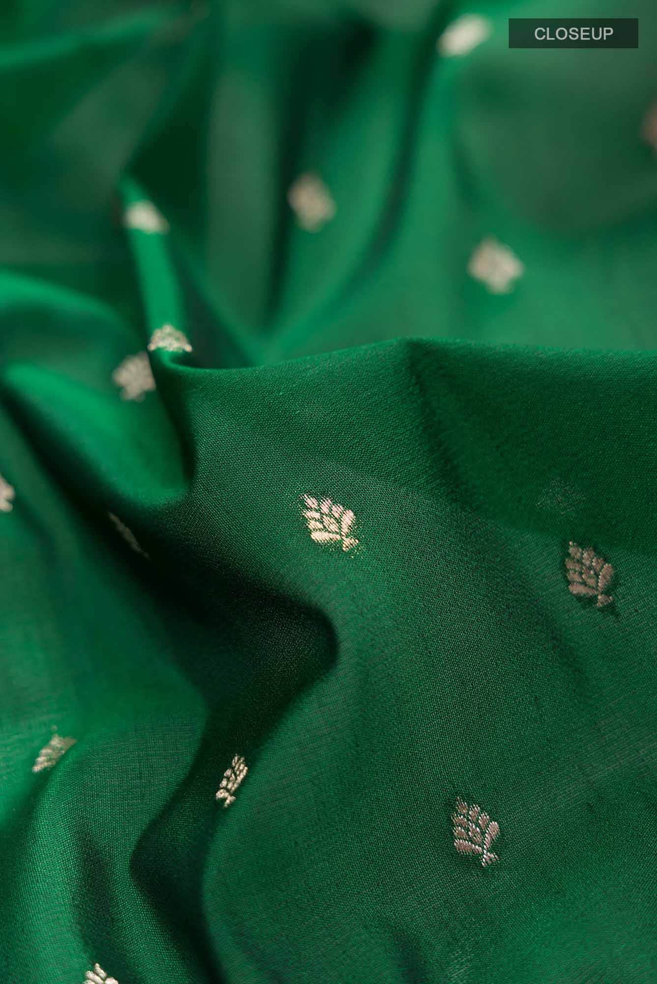 Green Blended Banarasi Silk Saree