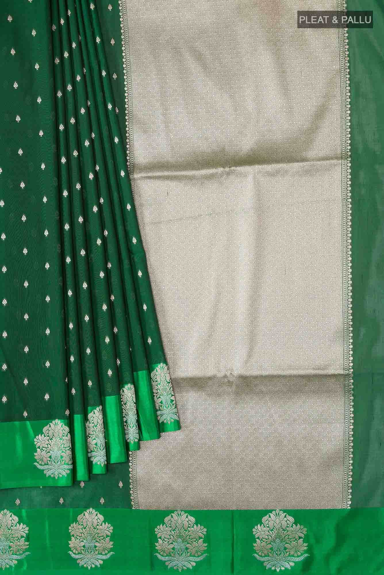 Green Blended Banarasi Silk Saree