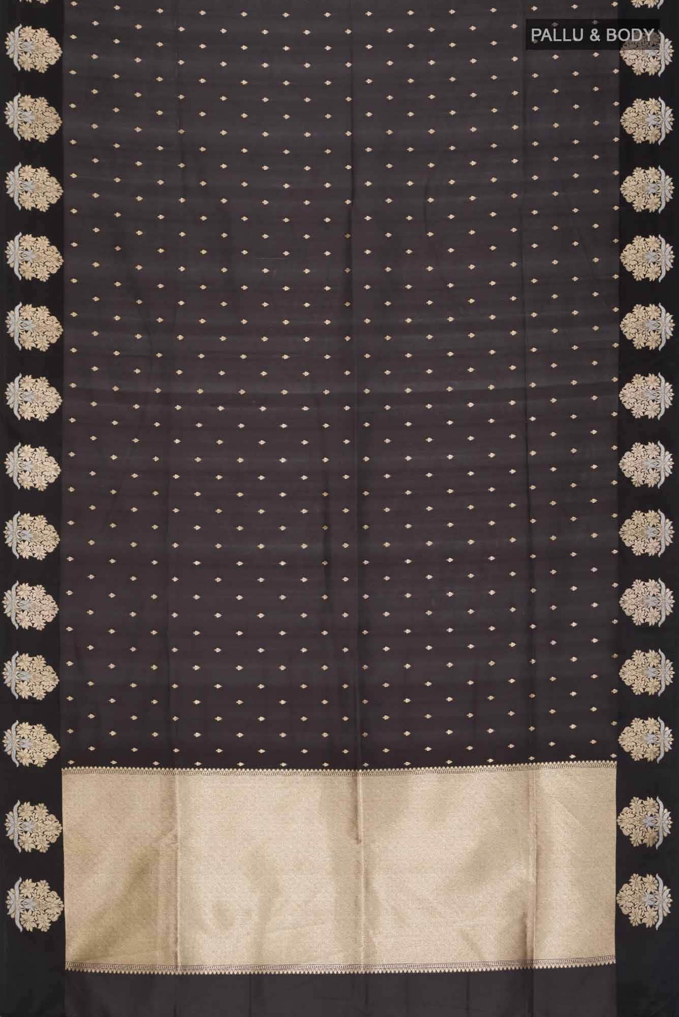 Black Blended Banarasi Silk Saree