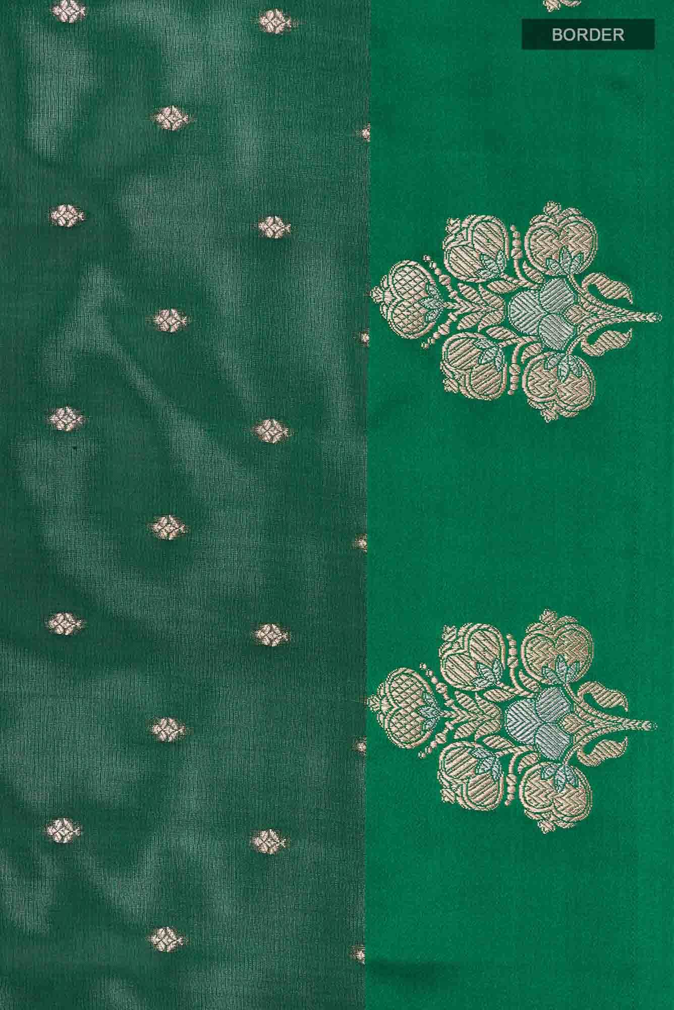 Green Blended Banarasi Silk Saree