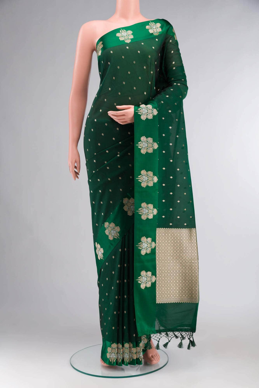 Green Blended Banarasi Silk Saree