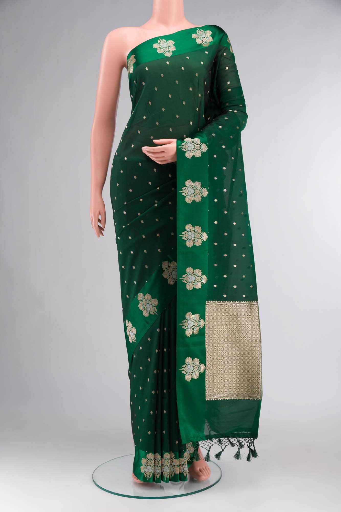 Green Blended Banarasi Silk Saree