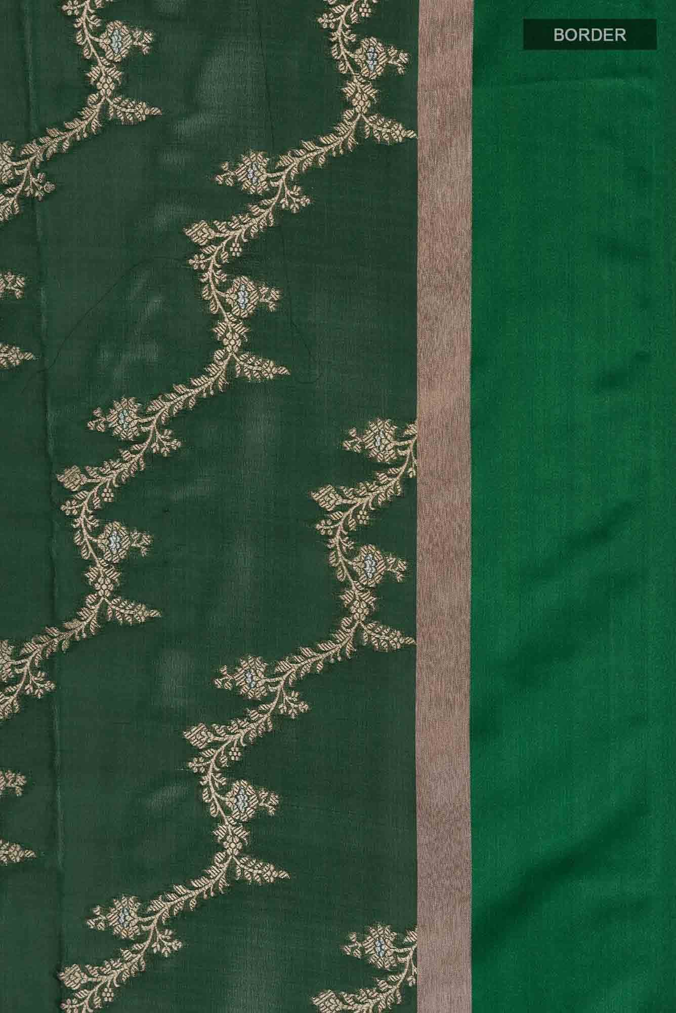 Green Blended Banarasi Silk Saree