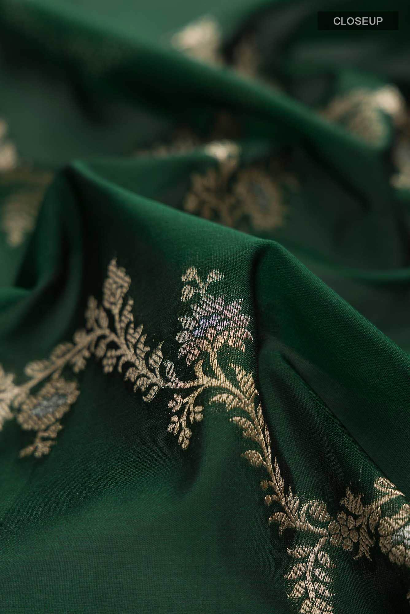 Green Blended Banarasi Silk Saree