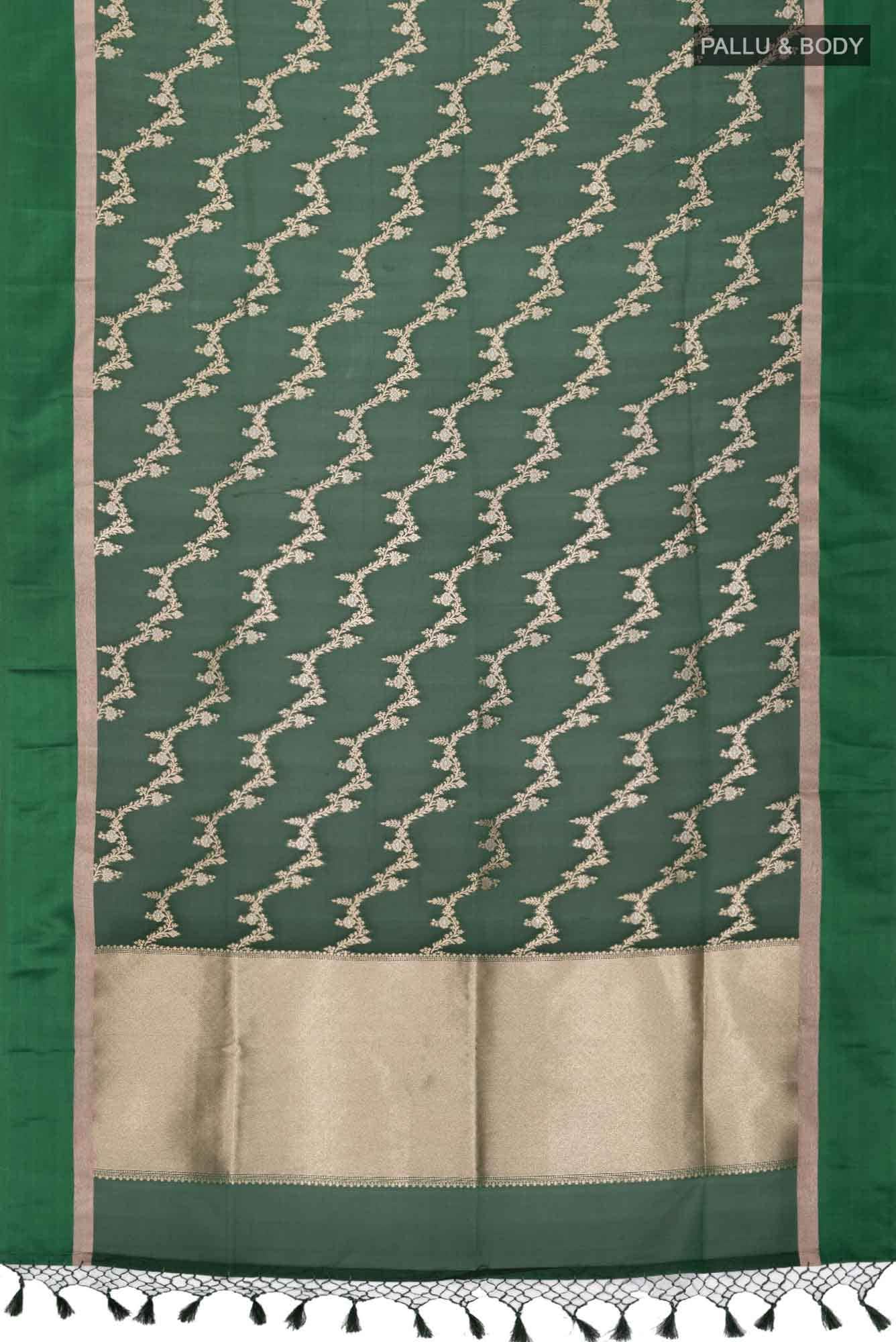 Green Blended Banarasi Silk Saree
