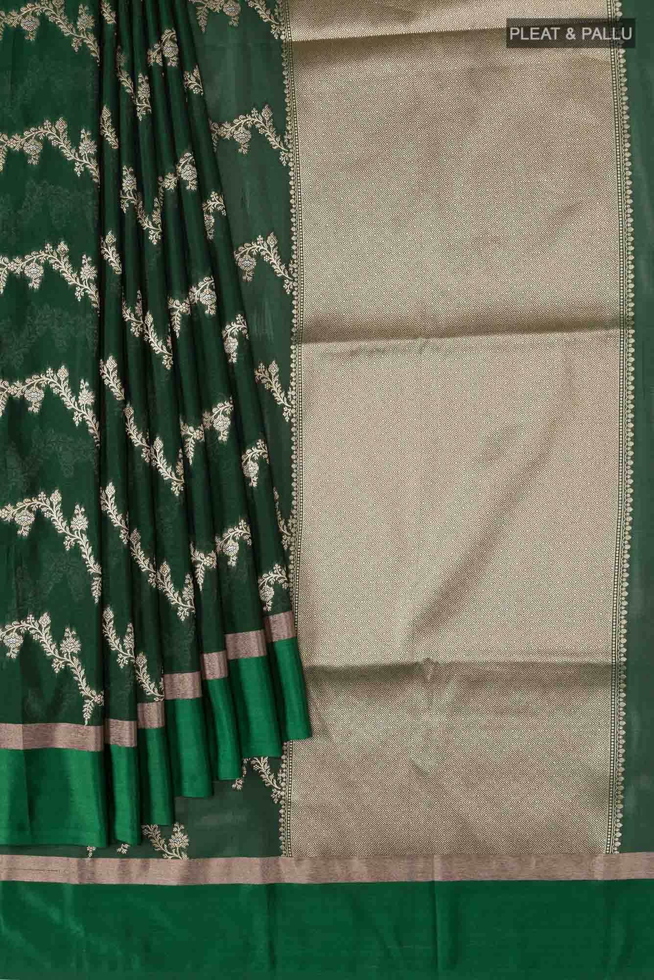 Green Blended Banarasi Silk Saree