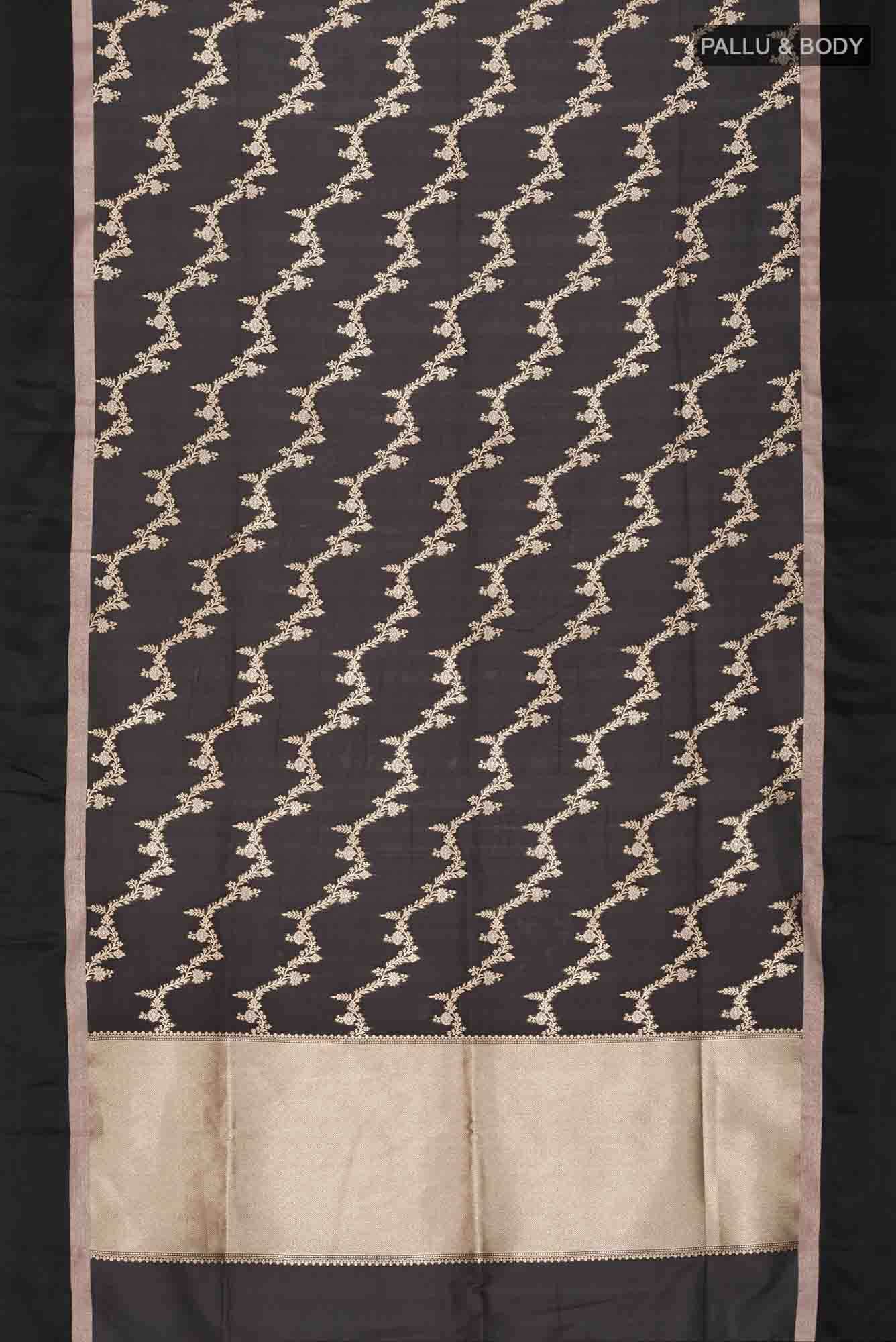 Black Blended Banarasi Silk Saree