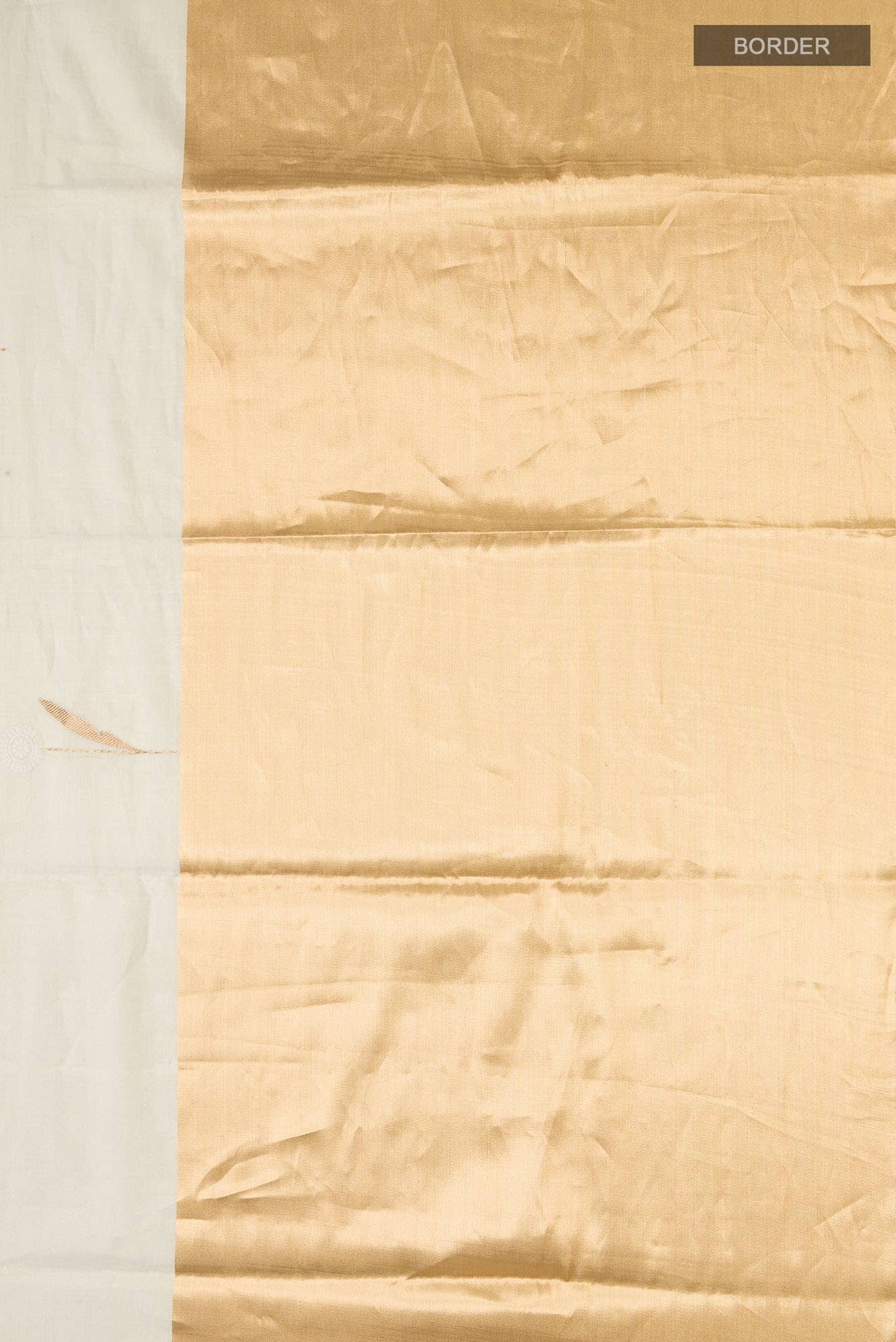 Beige Chanderi Silk Saree