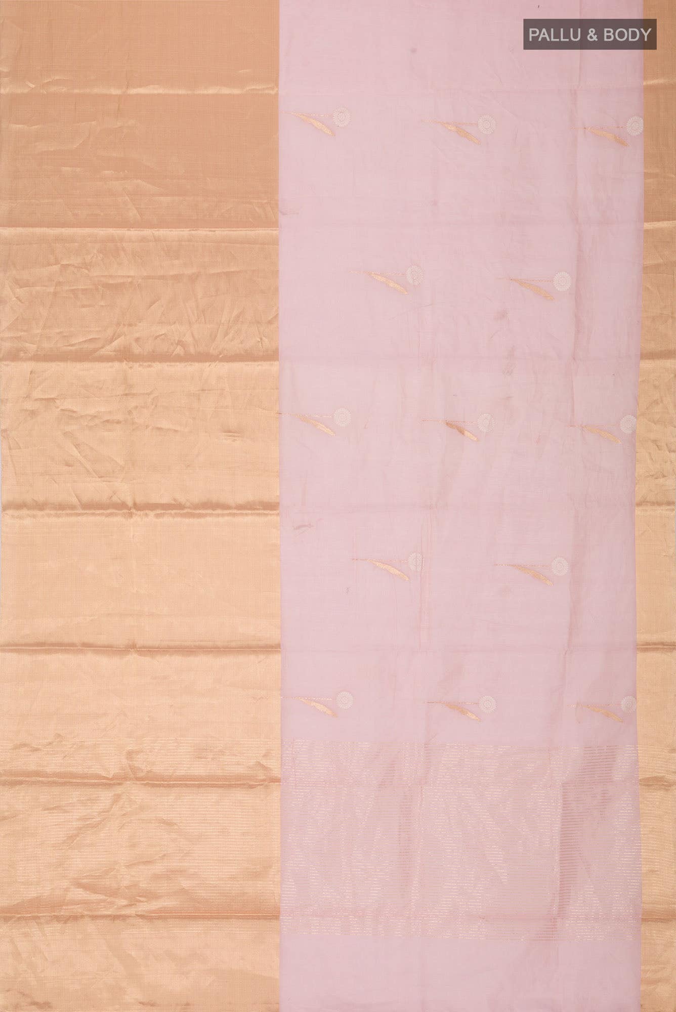 Rose Gold Chanderi Silk Saree