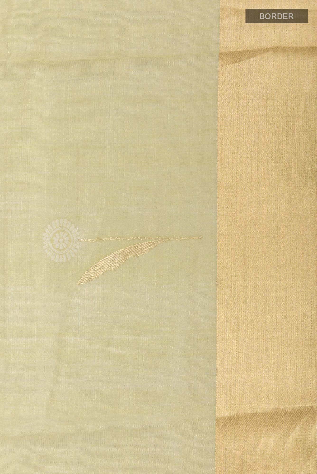 Beige Banarasi Tissue Silk Saree