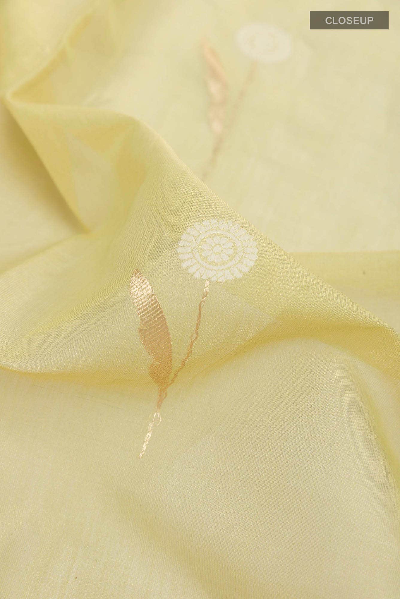 Beige Banarasi Tissue Silk Saree