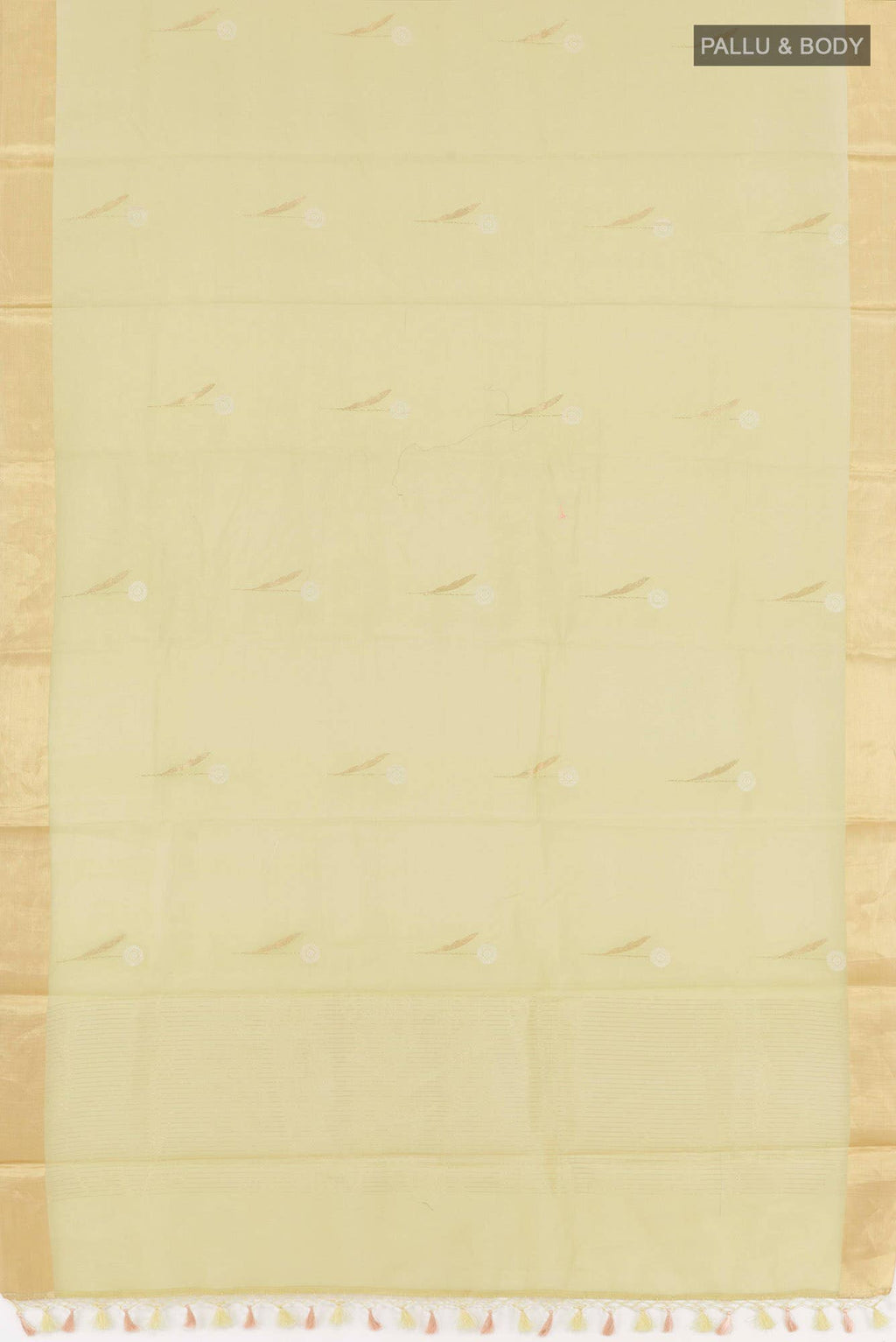 Beige Banarasi Tissue Silk Saree