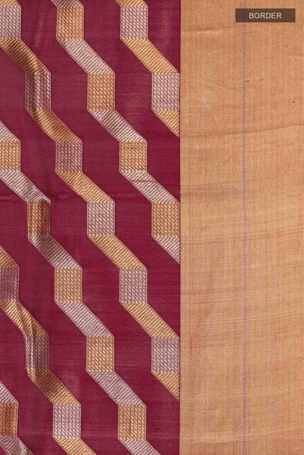 Maroon Chanderi Silk Saree