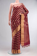 Maroon Chanderi Silk Saree