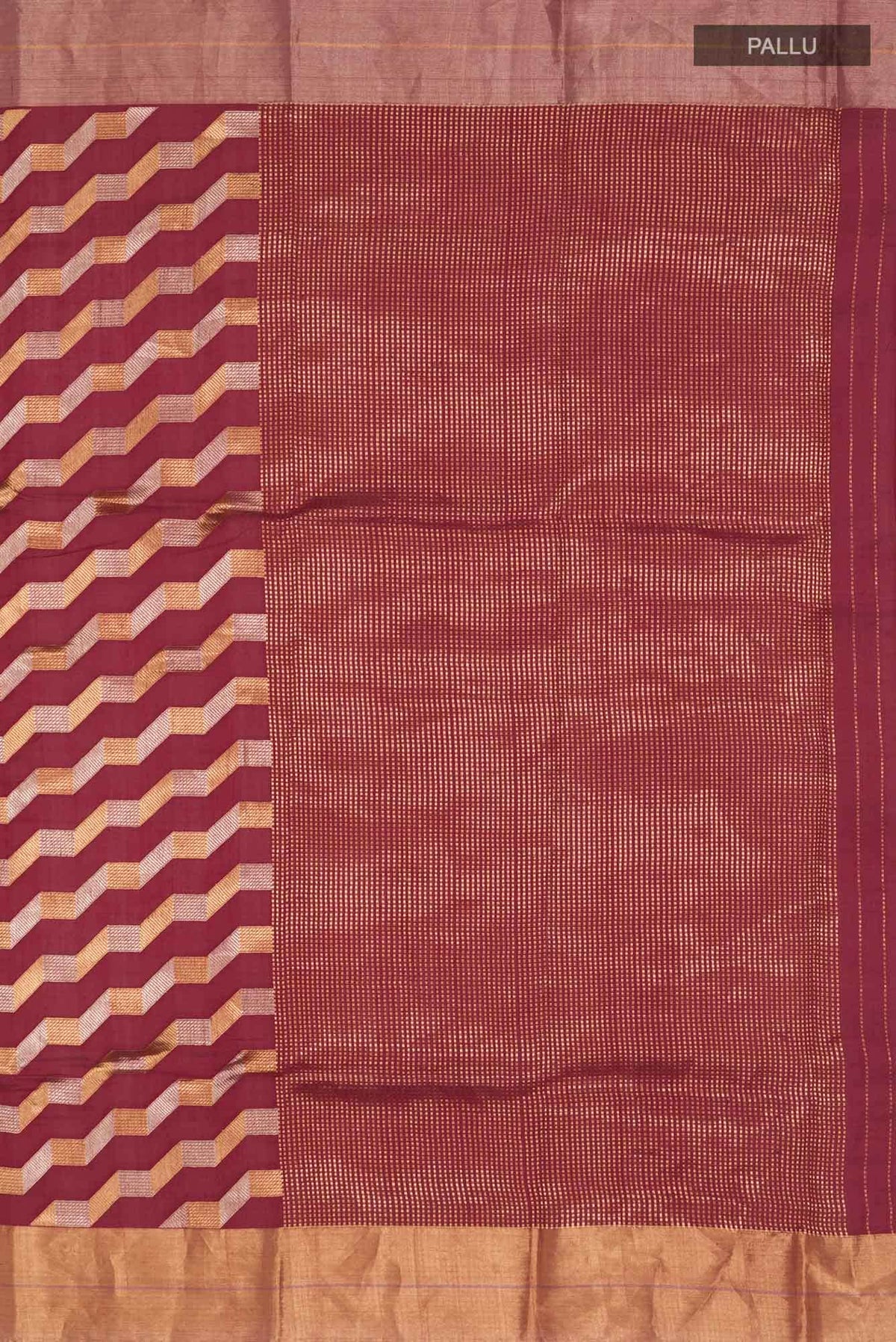 Maroon Chanderi Silk Saree