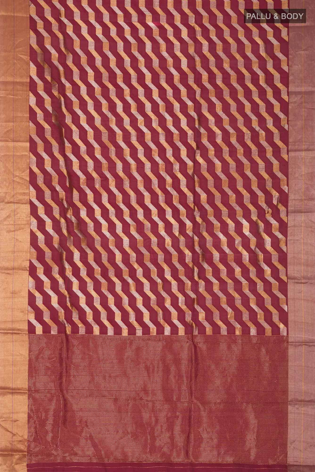 Maroon Chanderi Silk Saree