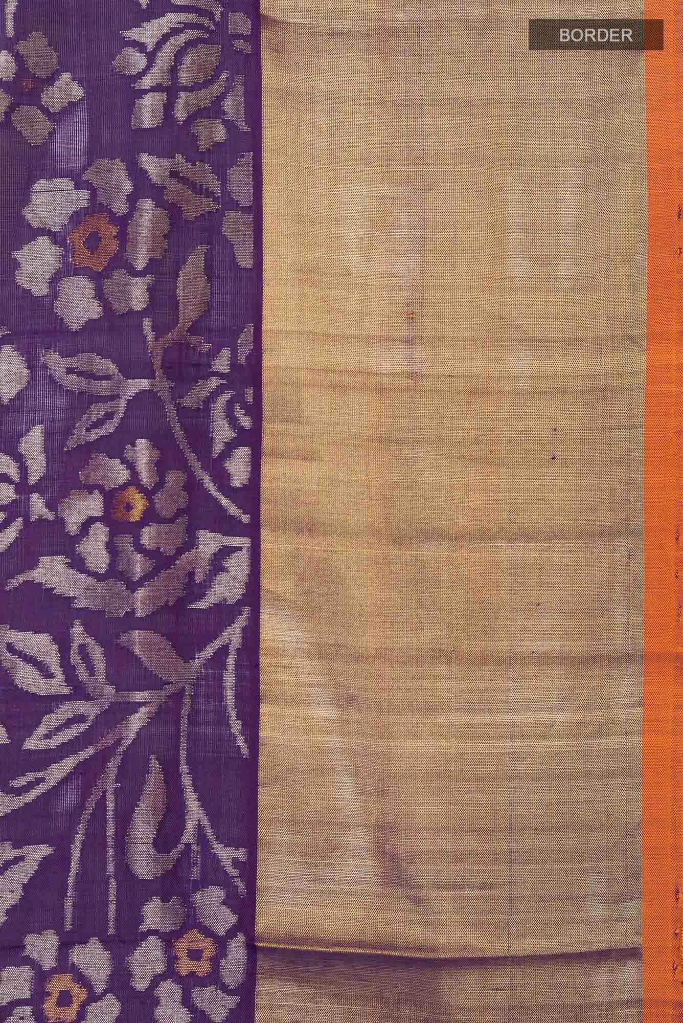 Pure Silk Pure Zari Purple Uppada Saree