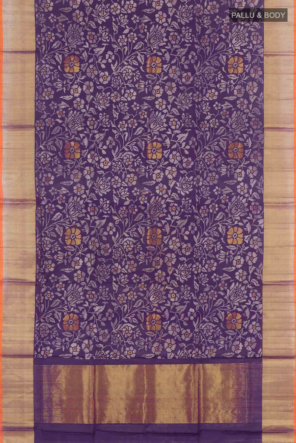Pure Silk Pure Zari Purple Uppada Saree
