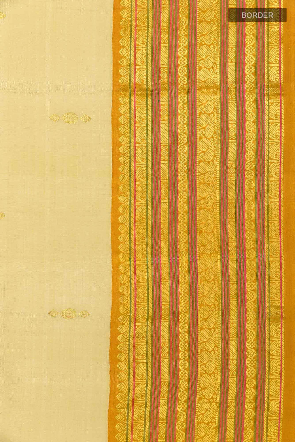 Beige Kanchipuram Silk Saree