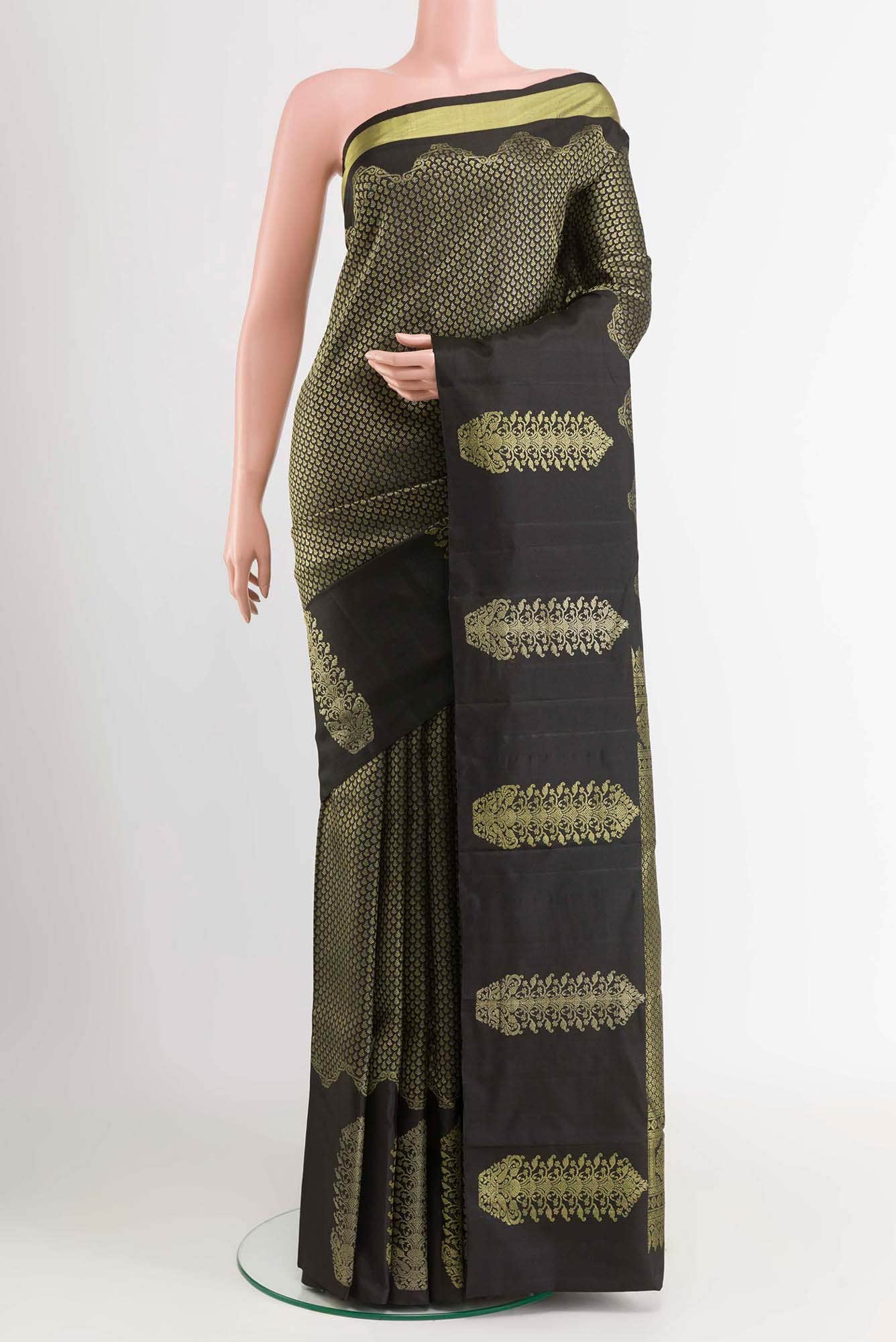 Black Kanchipuram Silk Saree