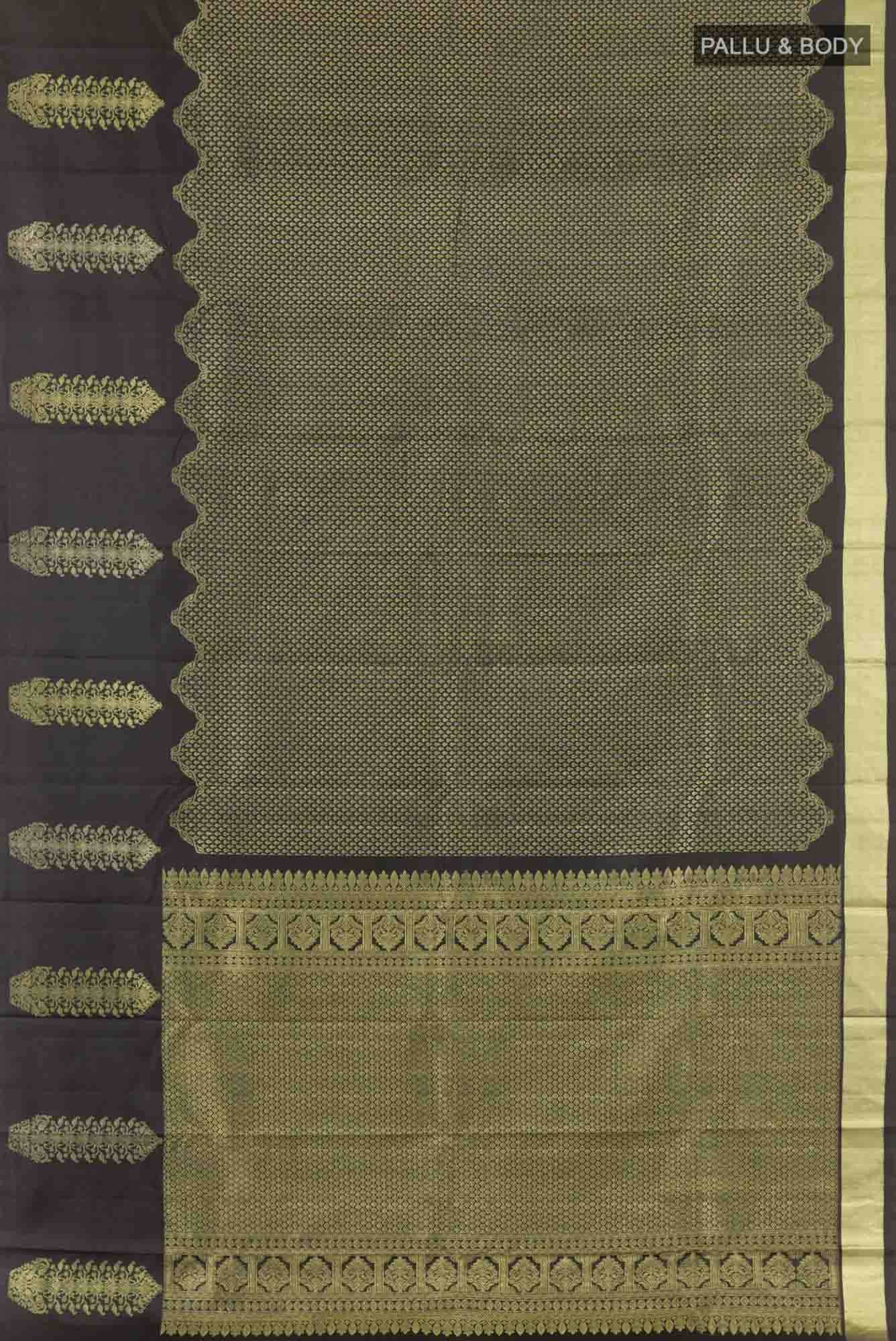 Black Kanchipuram Silk Saree