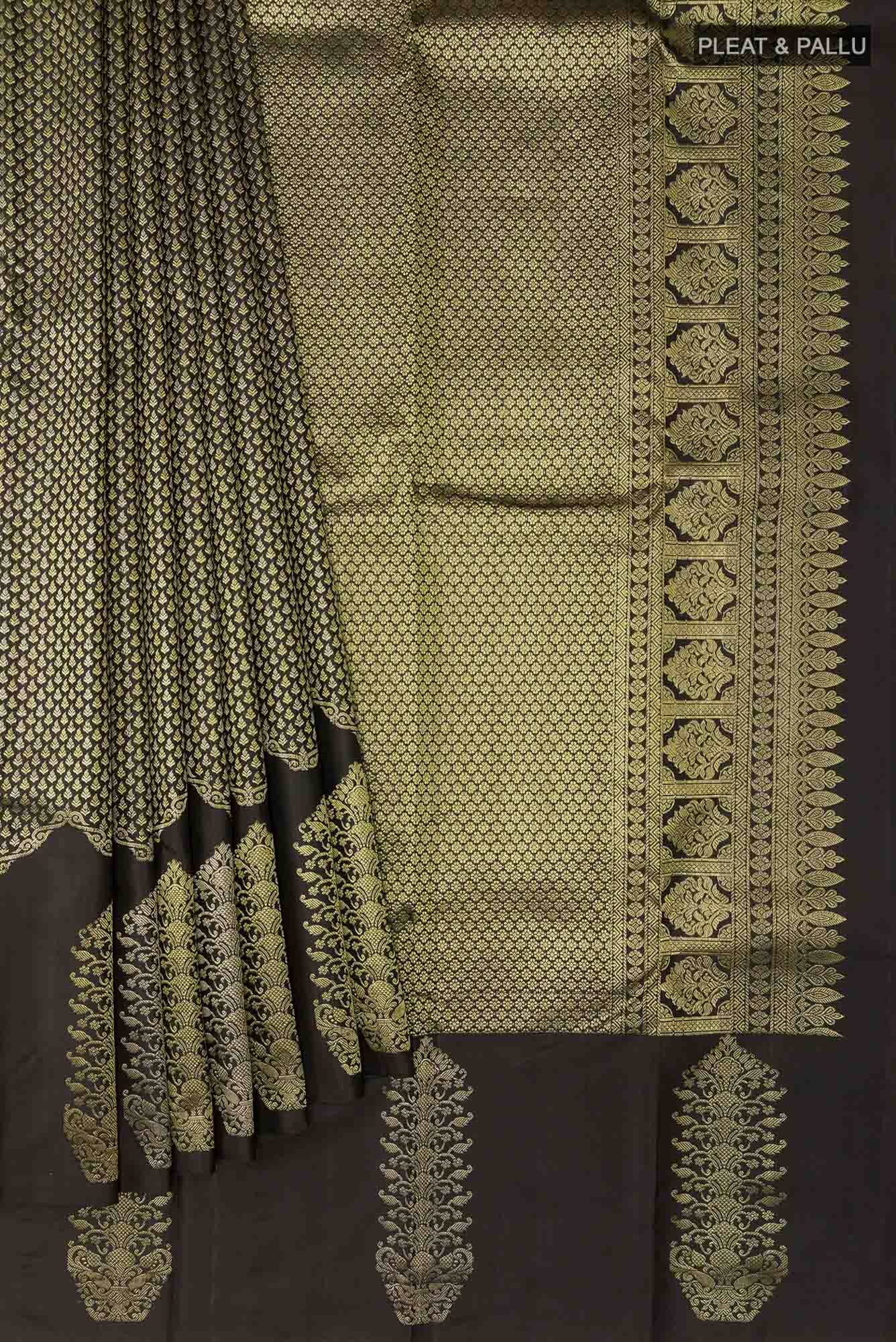Black Kanchipuram Silk Saree