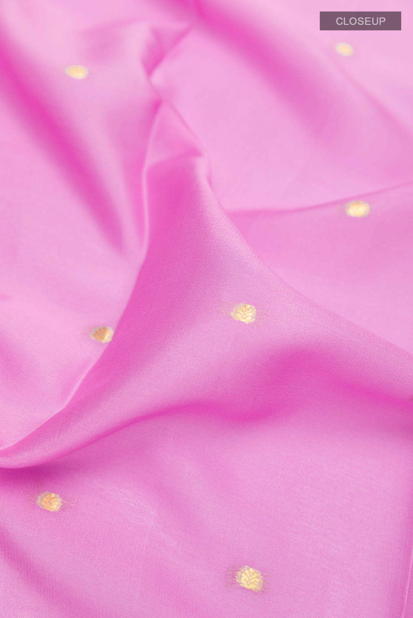 Pink Mysore Crepe Saree